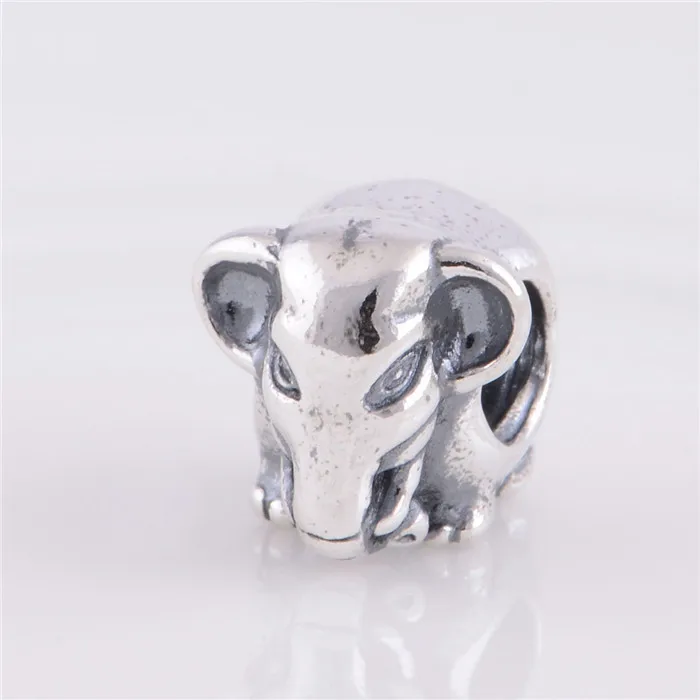 

Wholesale 100% 925 Silver Threaded Charms Elephant beads Fits Original Pandora Charm Bracelet DIY Jewelry Making LW227