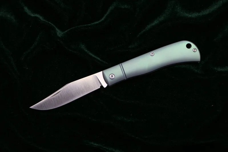 LOVOCOO HJ110 складной нож S35VN лезвие титановая ручка Кемпинг Охота Открытый выживания кухонные ножи для фруктов практичный EDC инструмент - Цвет: Light green