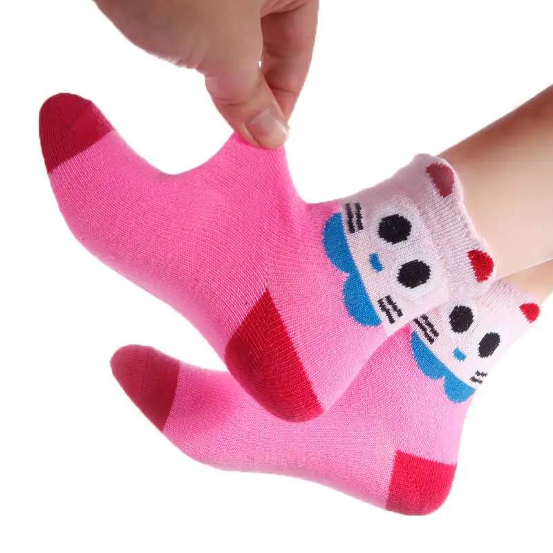 5 пар/лот, детские носки с героями мультфильмов От 1 до 11 лет для мальчиков и девочек, носки осенне-зимние детские носки дышащие хлопковые детские носки