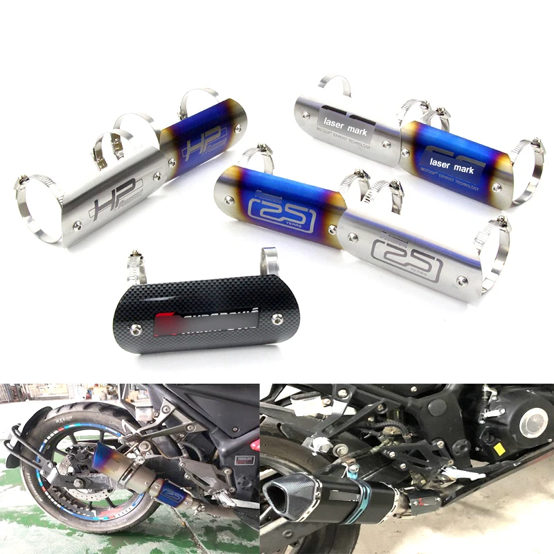 

Universal Motorcycle Anti-scald Shell Modified 141x63mm Stainless Steel Links Middle Protector Cover Heel Guard