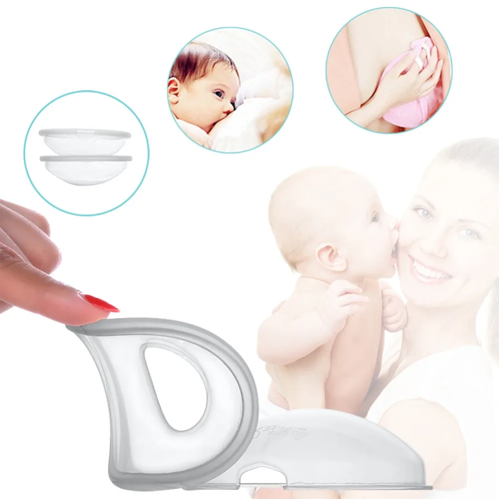 2Pairs Reusable Anti-Overfill Breast Pad Baby Feeding Breast Pad Washable Breathable Nursing Pad Waterproof Mom Postpartum P (7)