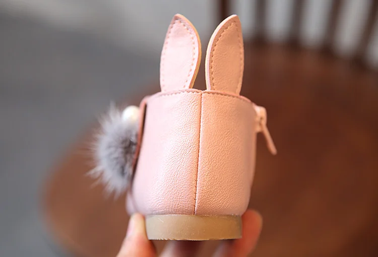 Детская обувь сапоги снегоступы из искусственной кожи кроссовки детские Демисезонный обувь милые уши кролика мяч кроссовки на молнии