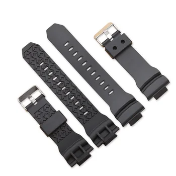 

16mm Watchband Silicone Rubber Band Men Sports Diving Black Strap For CASIO GA-150/200/201/300/310/GLX Watchbands Accessories