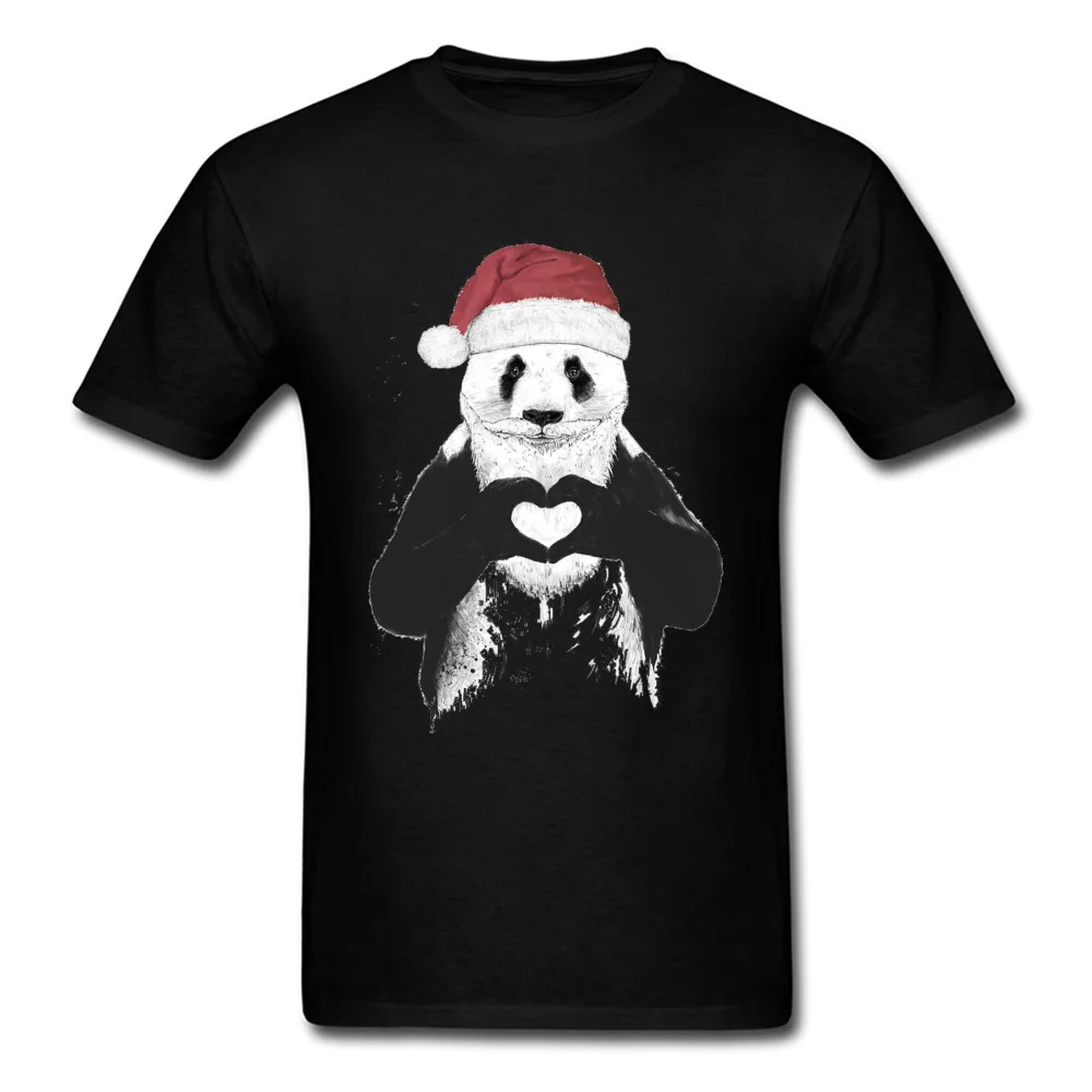 Tops T Shirt Santa-Panda190619 Tops T Shirt Labor Day Latest Casual Short Sleeve Pure Cotton Crewneck Men's T Shirts Casual Santa-Panda190619 black