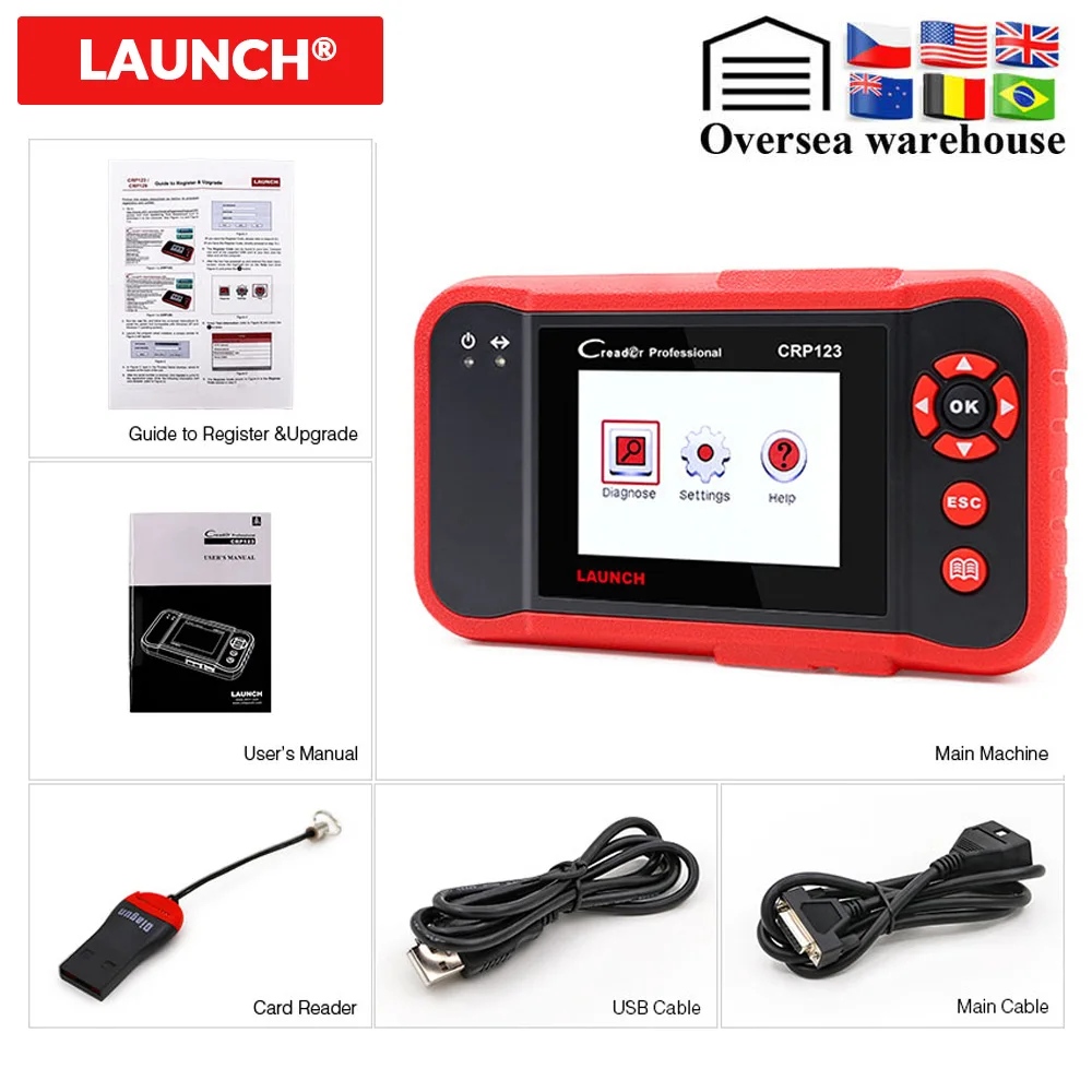 

Launch Creader CRP123 OBD2 Scanner Support ABS/SRS/GearBox/Engine System CRP 123 Code Reader PK NT650 OBD Diagnostic Tool