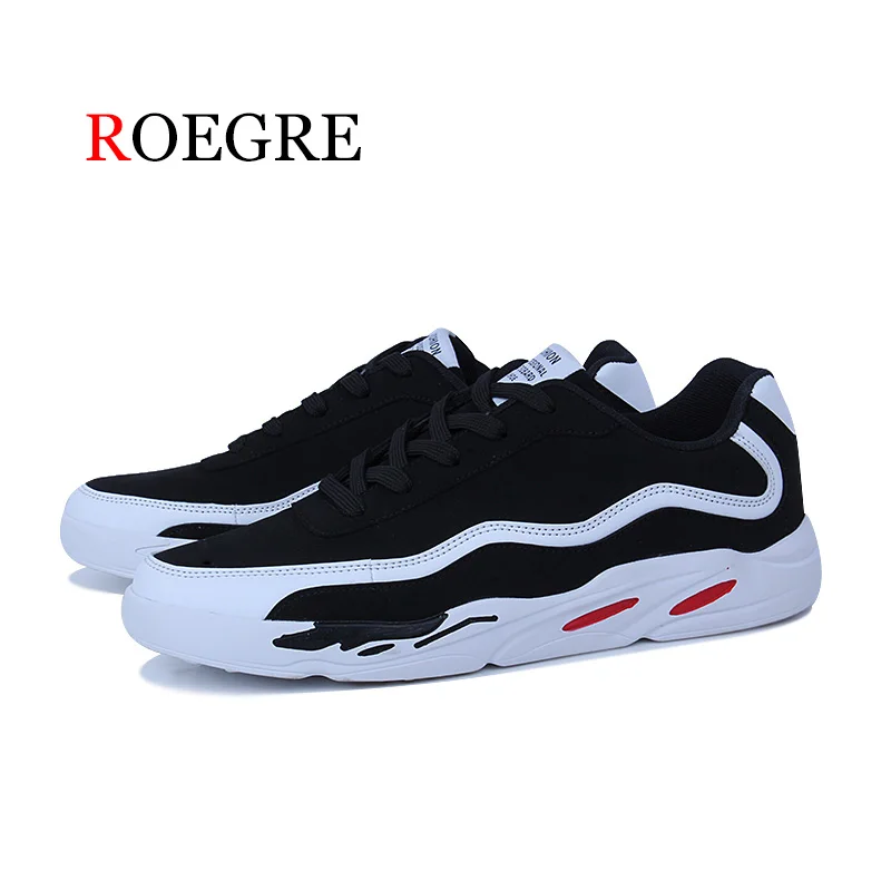 

ROEGRE Brand Spring Summer Canvas Shoes Men Sneakers Low top Black Shoes Men's Casual Shoes Male Fashion Sneakers