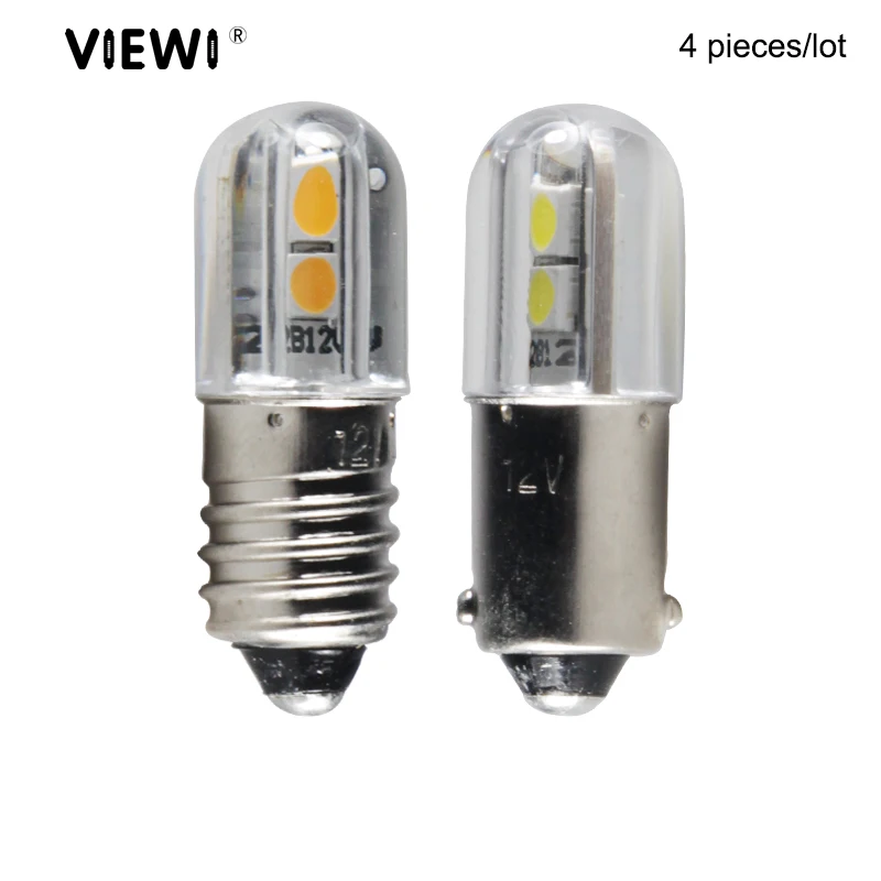 Ампулы E10 T4W BA9S 1 W 6 V 12 24 v 36 48 светодиодный индикатор лампы голубого теплый белый