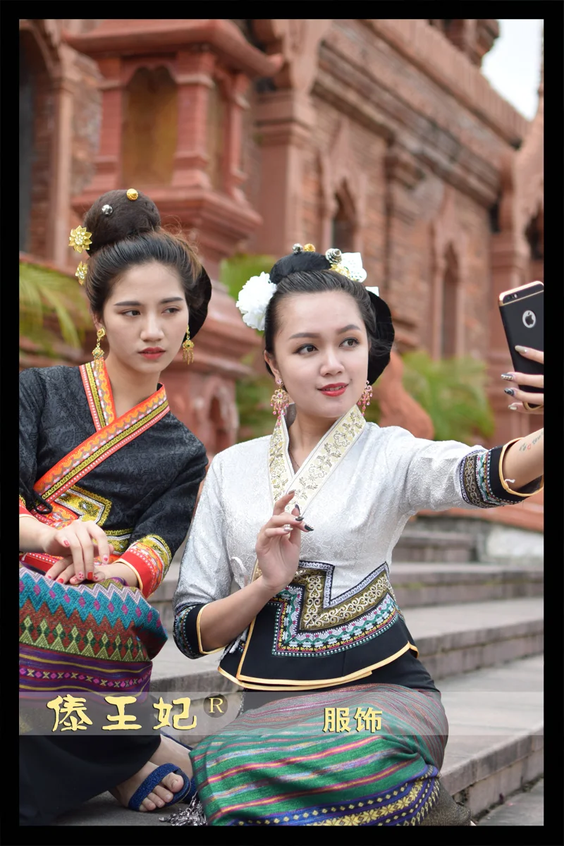 Тайланд Лаос Myanmar традиционный костюм дай женские костюмы Ретро водная консервативность фестиваль красивое платье праздничные костюмы