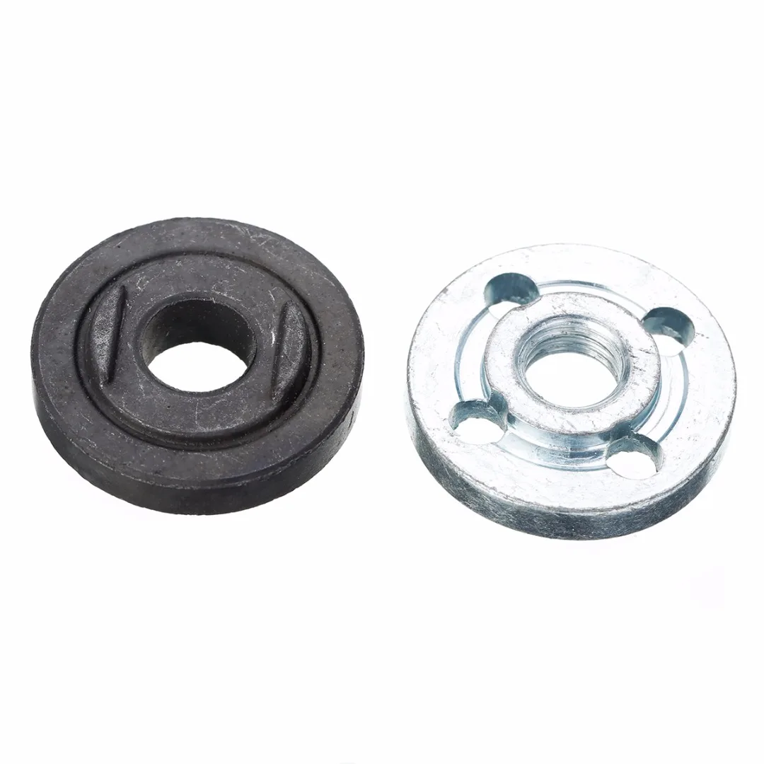 M10 30mm Angle Grinder Flange Kit Lock Nut Inner Outer Set for Lathe Machining of Steel