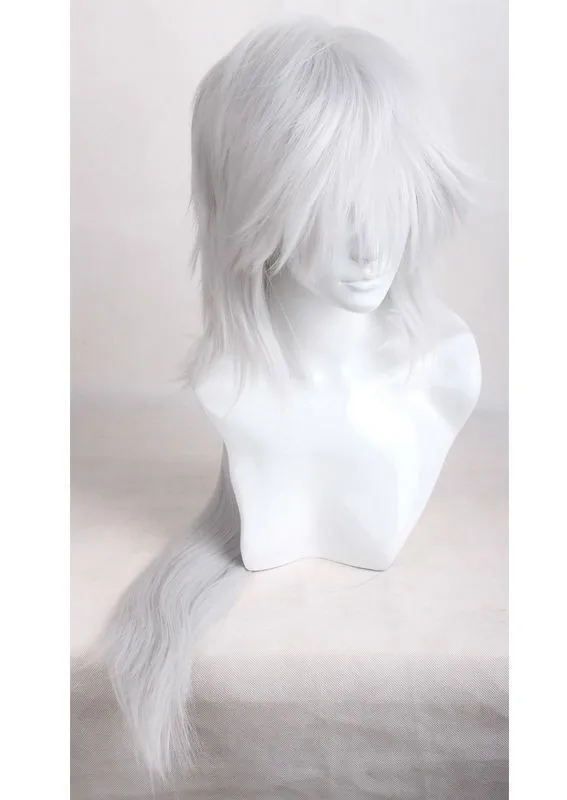 Наруто Jiraiya длинный белый конский хвост термостойкие синетические волосы косплей костюм парик+ Кепка