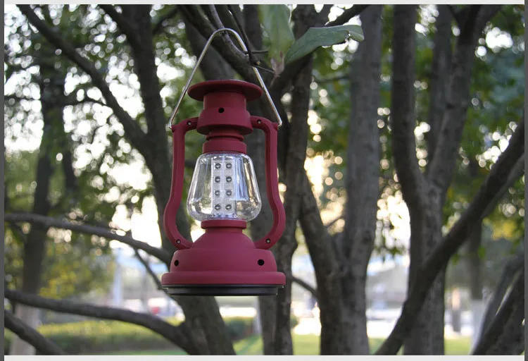120 люмен портативный солнечный фонарик с зарядным устройством аварийный 16 Светодиодный фонарь для кемпинга водонепроницаемый перезаряжаемый ручной светильник - Испускаемый цвет: red body