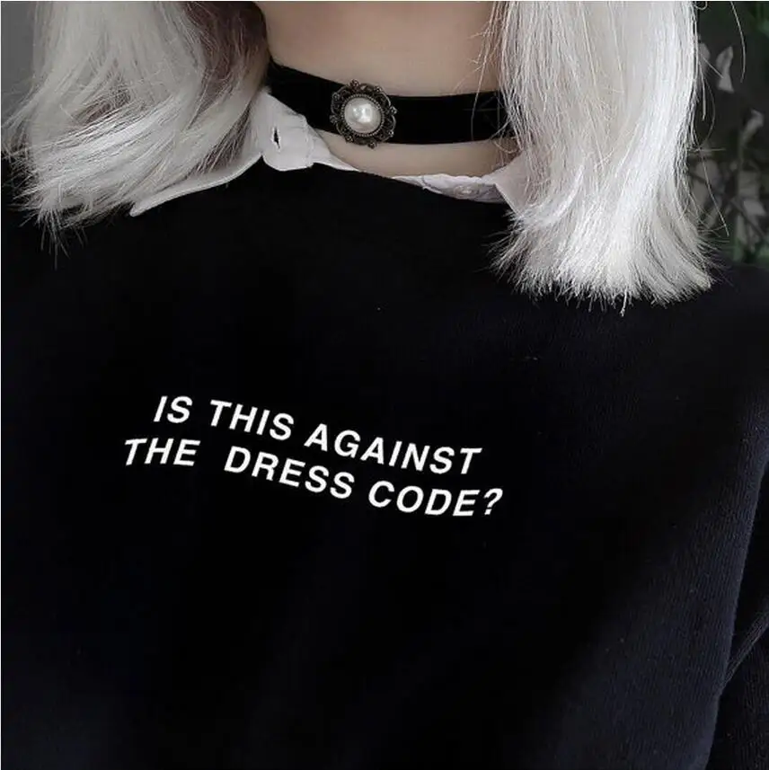 Beste Is Deze Tegen De Jurk Code Sweatshirt Vrouwen Zwarte Tumblr Harajuku Punk Grappige Slogan Letters Printing Trui Hoodies