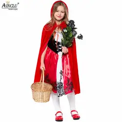Костюмы на Хэллоуин для детей милые девушки косплей Красная Шапочка Фэнтези игра униформа нарядное платье наряд S-XL, бесплатная доставка