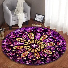 Ежедневный Modish Notre Dame стекло Фланелевое окно элементы одеяло Круглый Ванная комната ковер 120 см горячая распродажа