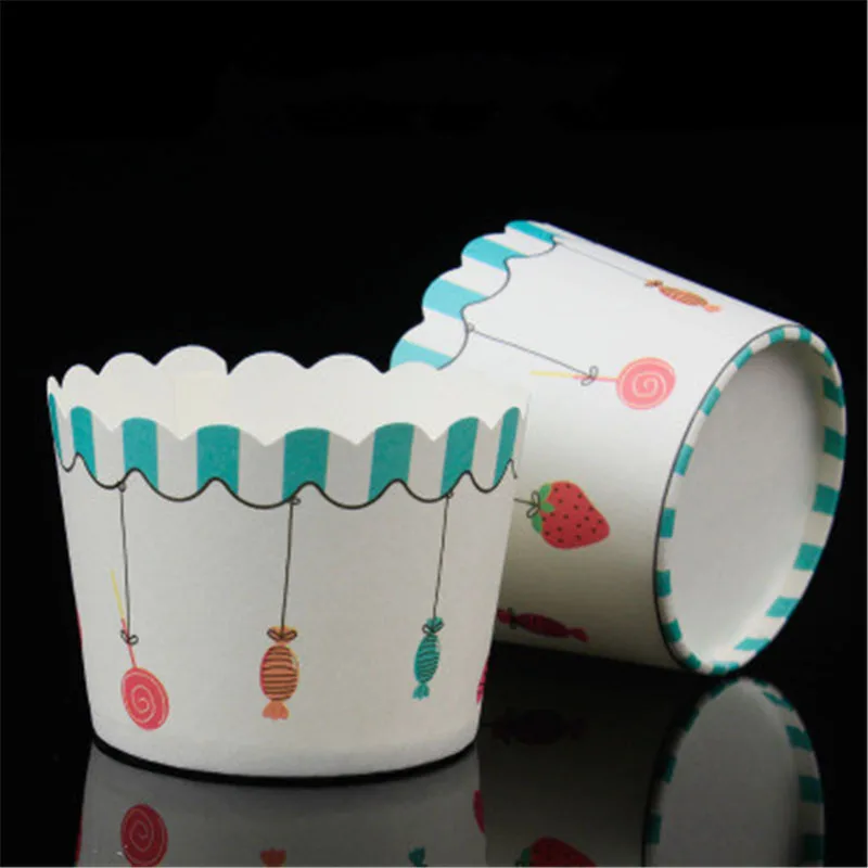 

50pcs Strawberry Muffin Cupcake Paper Cups Cake Forms Cupcake Liner Baking Muffin Box Cup Case Wedding Party Cupcake Paper Cup