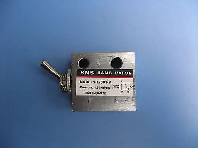 

HL-2301-V 2 Port 3 Position Pneumatic Knob Switch Valve