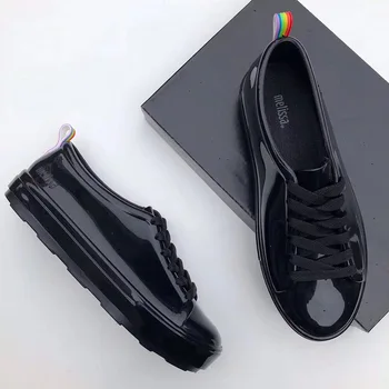 

2019 New Women Melissa Shoes Summer Sandals Shoes Non-Slip Rainbow Casual Shoes Comfortable Waterproof Lace Shoes Melissa Women