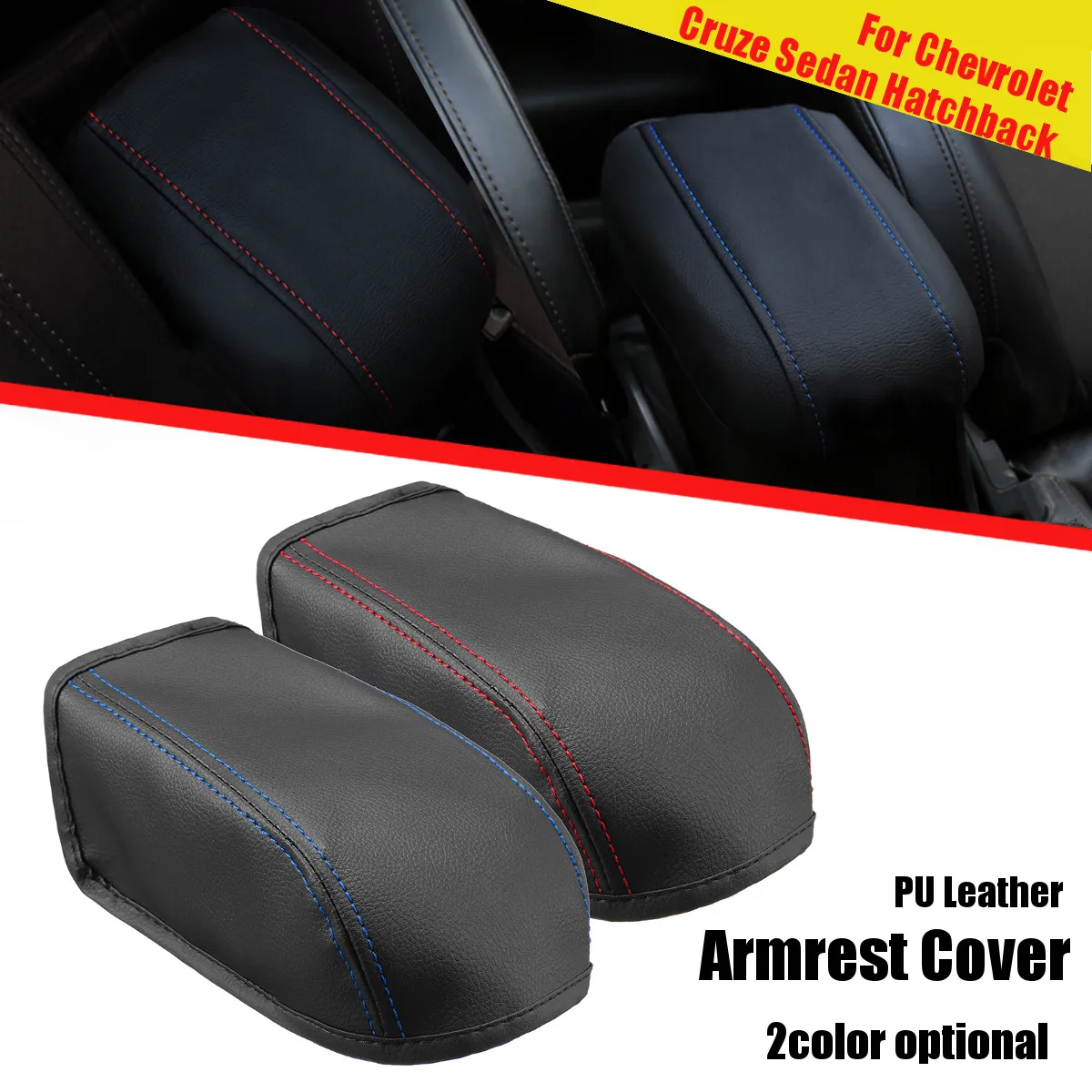 Buy Car Interior Center Armrest Cover PU Leather