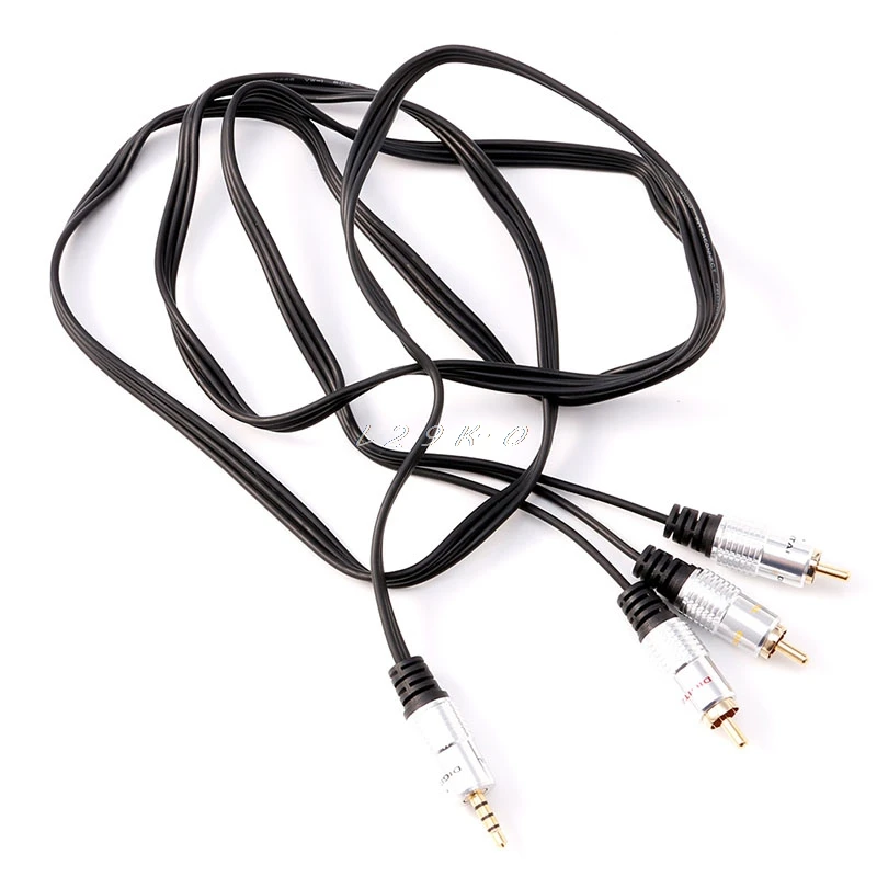 1 5 м 3 мм мини 4 полюсный TRRS штекер к x RCA Phono свинцовый Аудио Видео AV