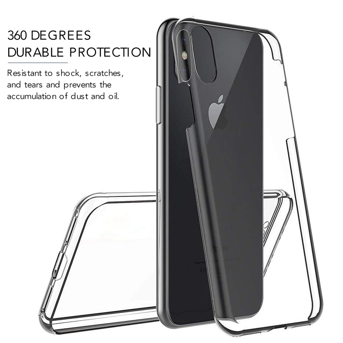 

GrandEver 360 Soft Case For iphone 7 6 6s plus X Cover For Transparent All Inclusive Capa For iphone 5 5s Se Protect Clear Cover