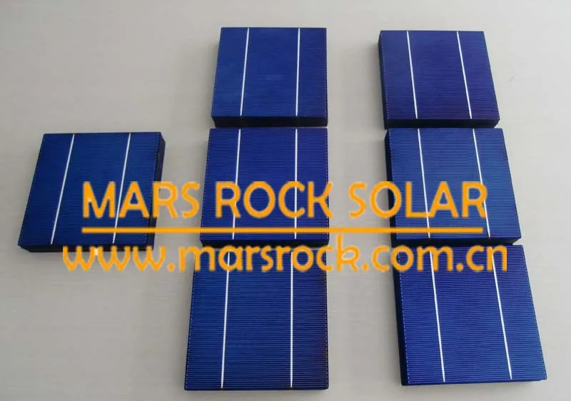 200 шт/лот поликристаллическая солнечная батарея 6x6 с 2 шипами, 18% эффективность 4,3 Вт 0,5 В, равномерный синий цвет, класс солнечных батарей поли 156