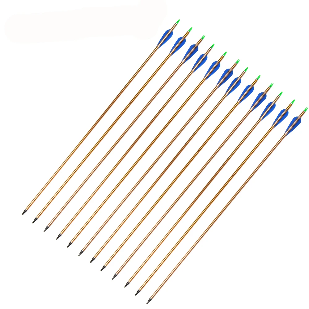 Setas de Alumínio Tiro com Arco 500 para 50lbs 31.5 Polegada od 7.8mm Coluna Composto Arco Recurvo Caça 6 - 12 24 Pçs 6 6 12 24 pçs 31.5 Polegada setas
