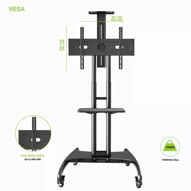 Супер качество NB AVA1500-60-1P мобильный телевизор 4"-60" плоский светодиодный жк плазменный ТВ Стенд с камерой лоток и AV полка