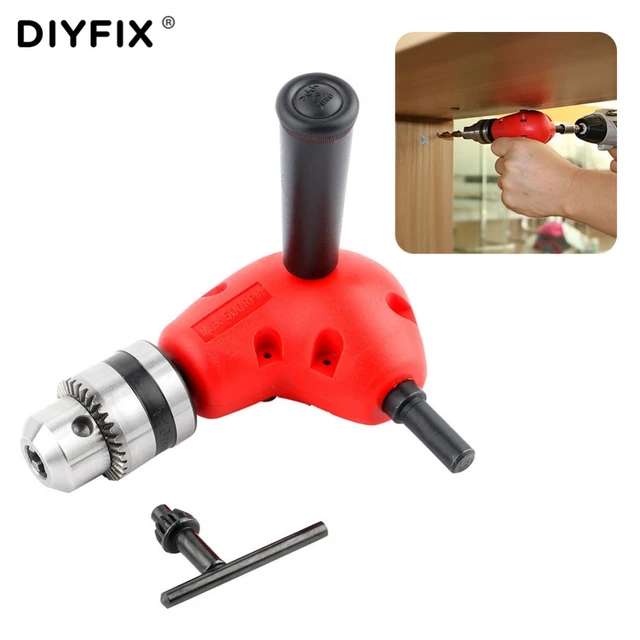 DIYFIX Electronic Drill Right Angle Bend Universal 1.0-10 mm Drill Chuck 90  Degree Angle Drill Extension Shank Accessories - AliExpress