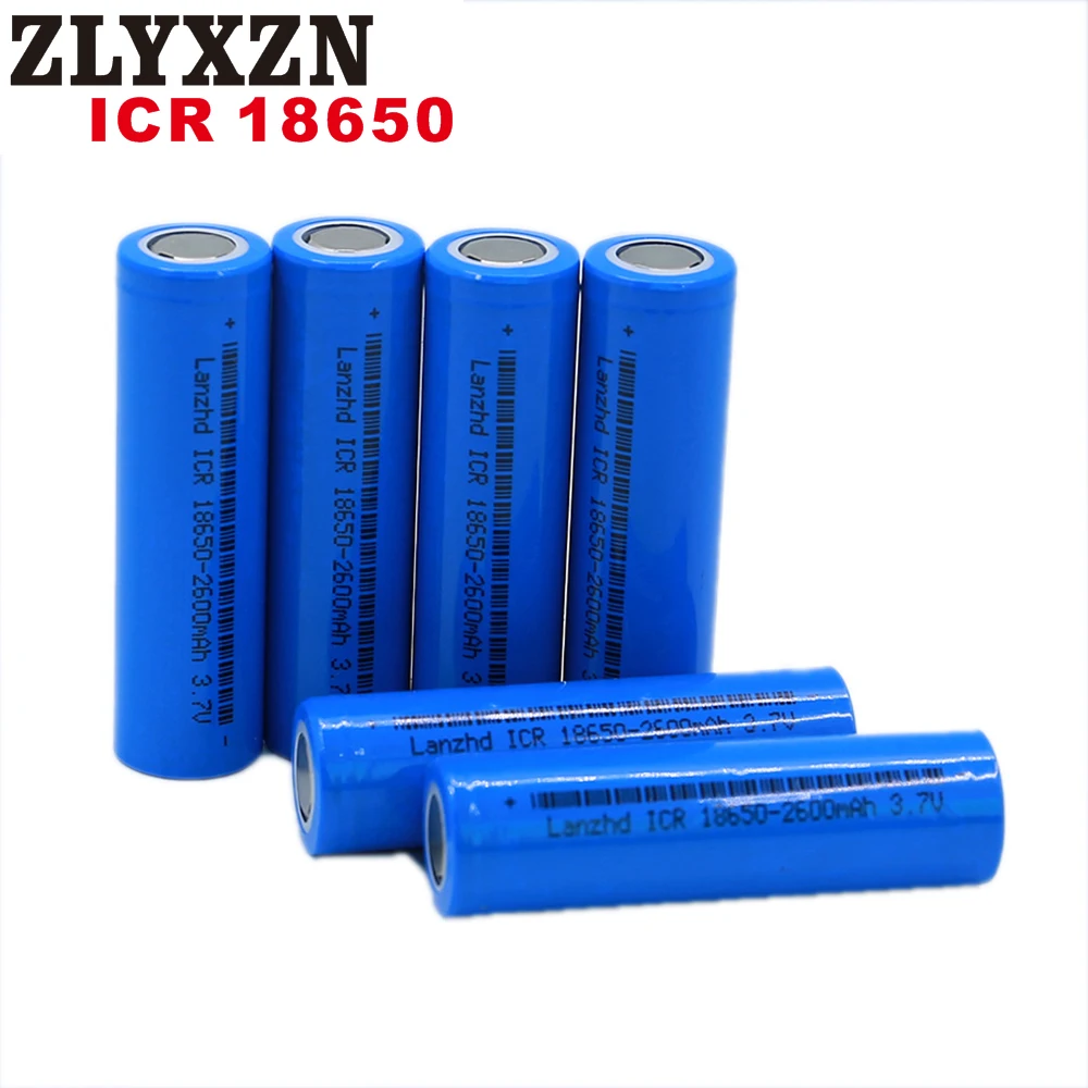 

1-10PCS 2019 18650 New 100% Original 18650 2600mAh Li ion ICR18650-26F 3.7V rechargeable 18650 battery for Flashinglig notebook