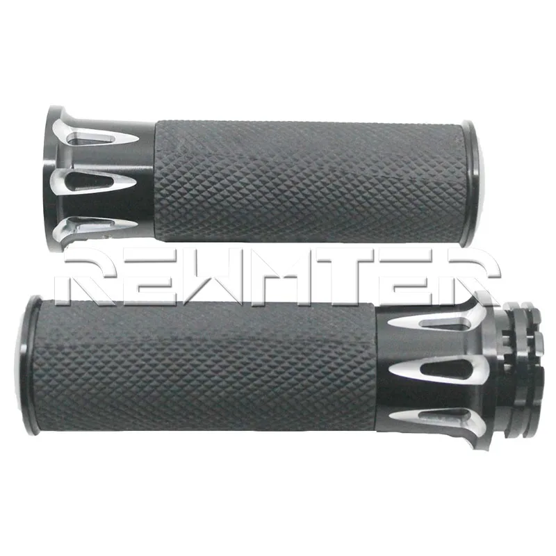 1-25mm-Pair-Black-Chrome-Motorcycle-Parts-CNC-Aluminum-Edge-Handlebar-Hand-Grips-For-Harley-Sportster (4)