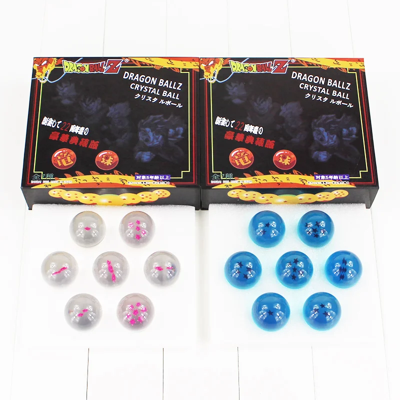 DRAGON BALL Z 7 BOLAS DE DRAGON AZULES PVC 3,5cm ESTUCHE