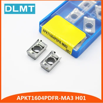 

10Pcs APKT1604 PDFR MA3 H01 CNC Aluminum cutter blade Insert Mill Tool Machining Center Cutting Tool wood turning tools AL+TIN