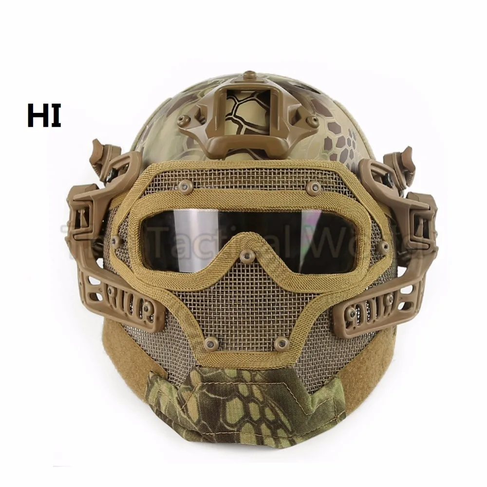 Набор для охоты G4, система, тактический страйкбол, пейнтбол, PJ шлем с общей защитой, стеклянная маска для лица, военный шлем, снаряжение