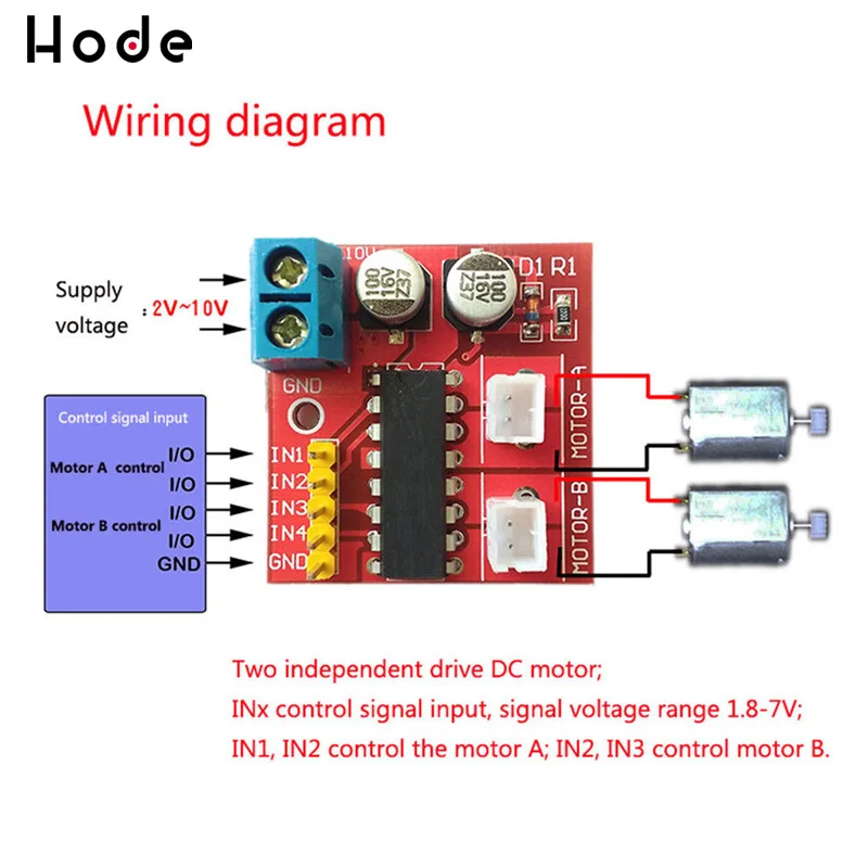 DIY 2.5A Mini Dual Channel DC Motor Driver PWM Speed Control Beyond L298N BSG-in Motor Driver ...