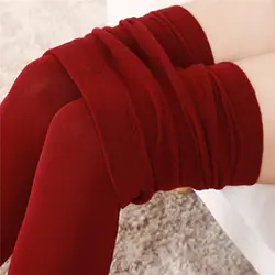 Высокое качество одноцветное Цвет плюс тонкий бархат утолщаются Для женщин леггинсы высокие упругие талии теплые штаны кашемировые