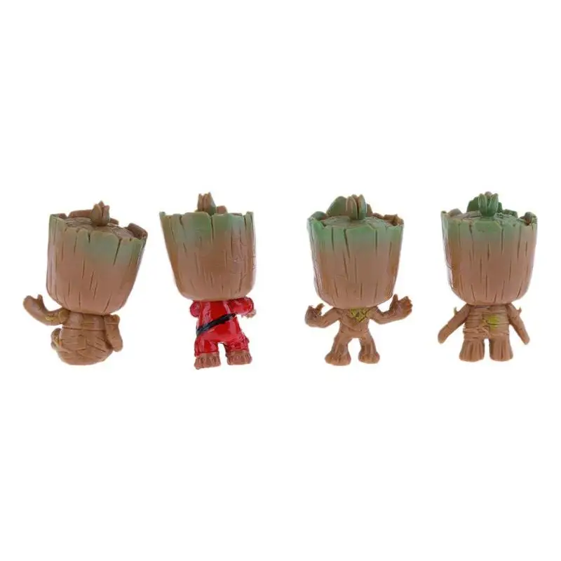 4 шт. мини-дерево человек Grootted кукла-брелок для ключей игрушки Детский тремен брелок игрушки-брелоки мини фигурка игрушки