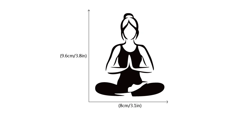 Мода Йога Медитация переключатель Стикеры Творческий мультфильм Йога силуэт стены стикеры s для спальни гостиной домашний декор SW0203