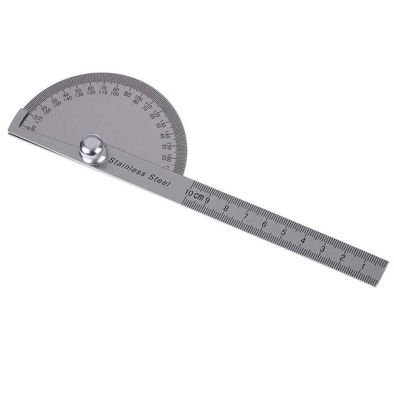  1pc Craftsman Digital Ruler Stainless Steel Round Head 180 degree Protractor Angle Finder Rotary Me