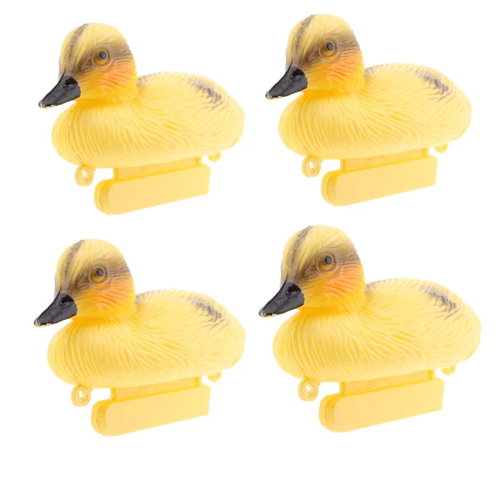 4pc Floating Mallard Duck Decoys Yellow Duck Wildfowling Hunting Fake Bird