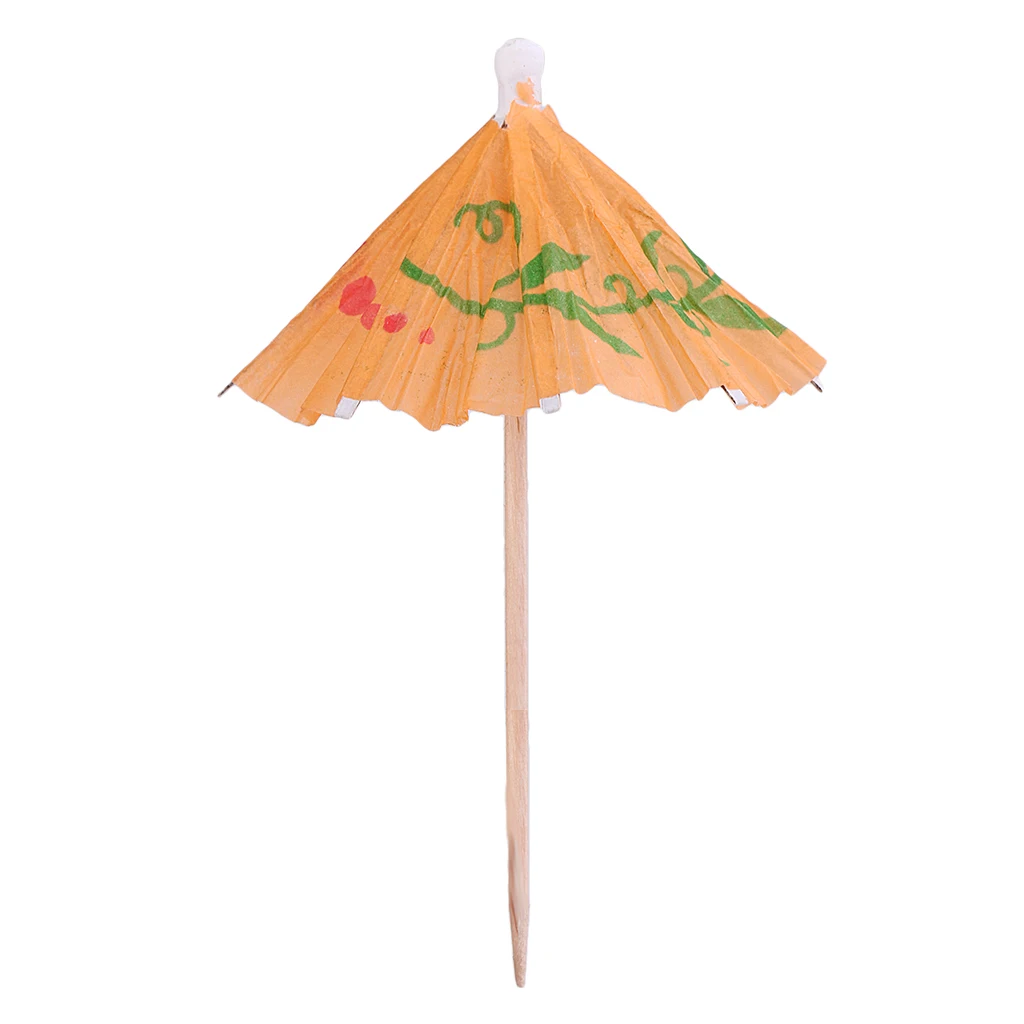 50pcs Colorful Kids Birthday Party Umbrella Cocktail Parasol Picks Drinks Food Sticks Tropical Luau Party Decoration