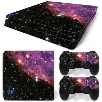 

Starry Sky Galaxy Vinyl Decal Protective Skin Cover Sticker for PS4 Slim Console & Controller Protector Removable Waterproof