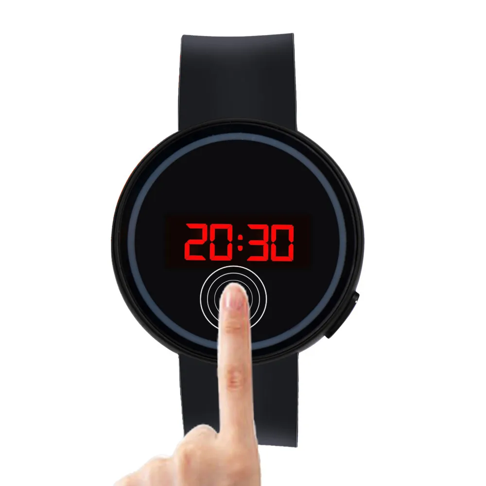 Модные женские и мужские спортивные водонепроницаемые Роскошные Светящиеся светодиодный часы с цифровым сенсорным экраном и датой силиконовые наручные часы браслет L30