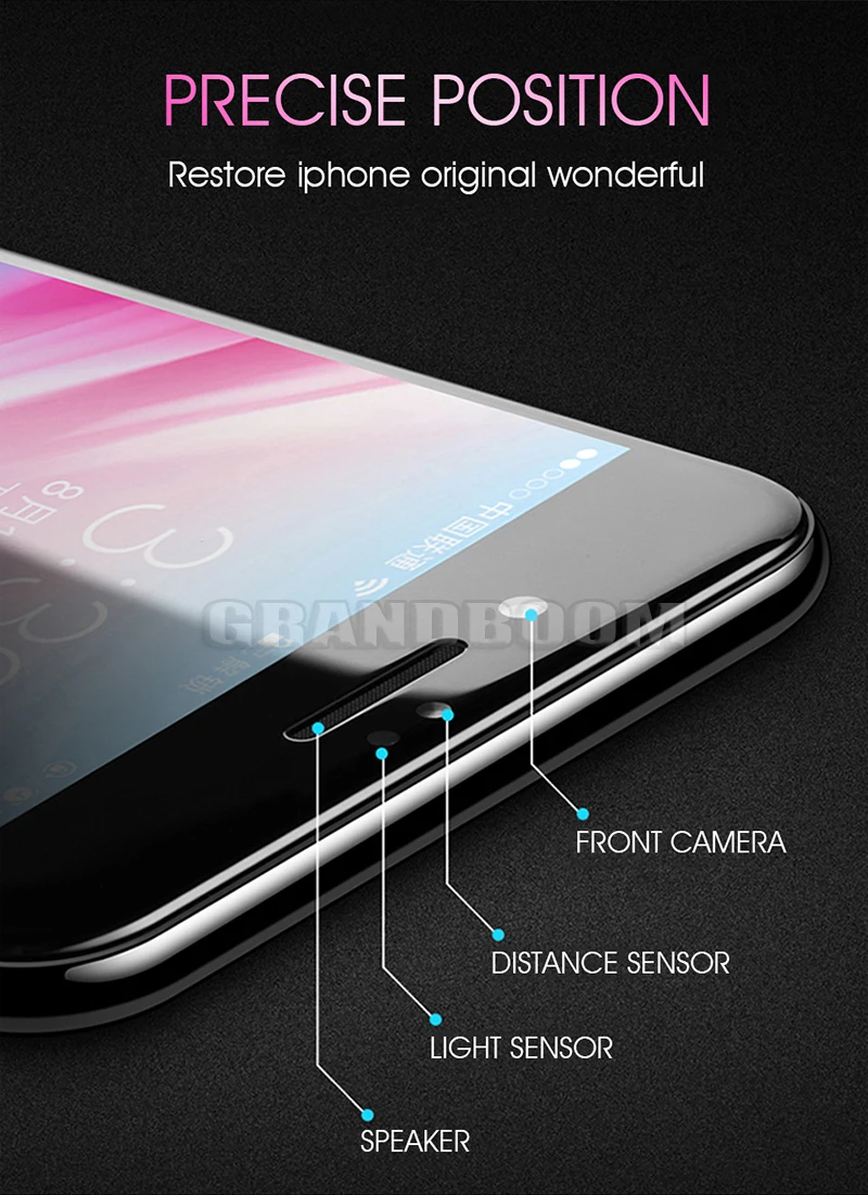 10 шт. 10D закаленное стекло против отпечатков пальцев для iPhone 11 Pro Max XS XR X 8 7 6 6S Plus полное покрытие изогнутая защита экрана