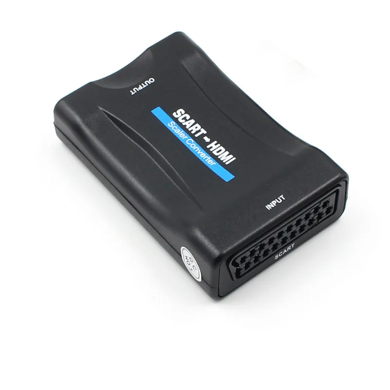 

HD 1080P 720P SCART TO HDMI Converter SCART2HDMI Video Audio Converter Adapter for HDTV DVD TVBOX Sky Box + Power Supply cable