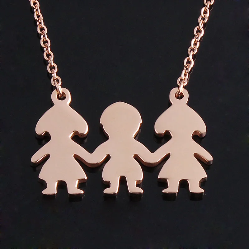 Simple-Fashion-Two-Girls-Boy-Necklace-Sister-Brother-Necklaces-Family-Lovers-Pendant-Choker-Collier-for-Women