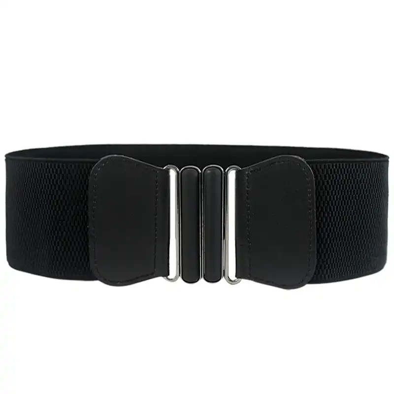 Hebilla de cinturón en la Cintura Corsé De Cintura Elástico Ancho Elástico Negro Rojo Damas 6cm