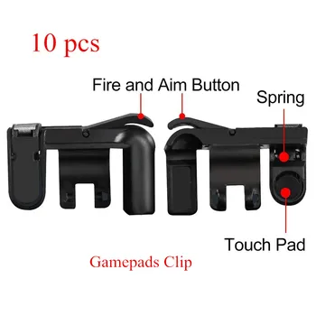 

10pcs Game Trigger Fire Button Aim Key Gaming joystick Mobile phone Game L1R1 Shooter Controller for iphone for Samsung