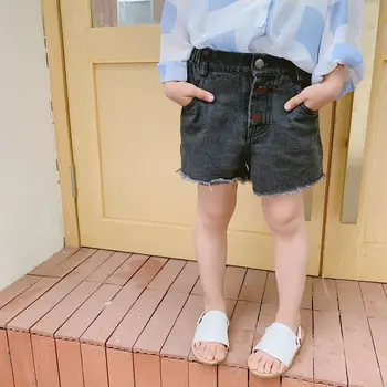 

2019 Summer New Children's Black Cowboy Shorts Pants Boys and Girls Shorts leggings ruffle pants