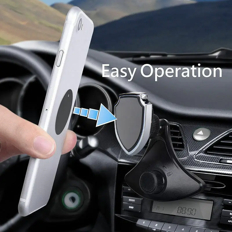 Автомобильный магнитный держатель для телефона с cd-разъемом в автомобиле, вращающийся на 360 градусов, универсальный держатель для мобильных смартфонов