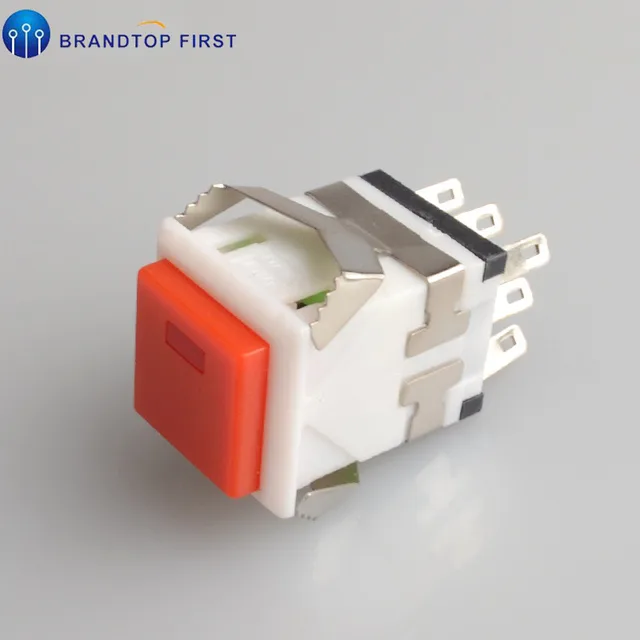 Kd222 Momentary On (On) Négyzet Led Megvilágított Kis Alakú Nyomógomb